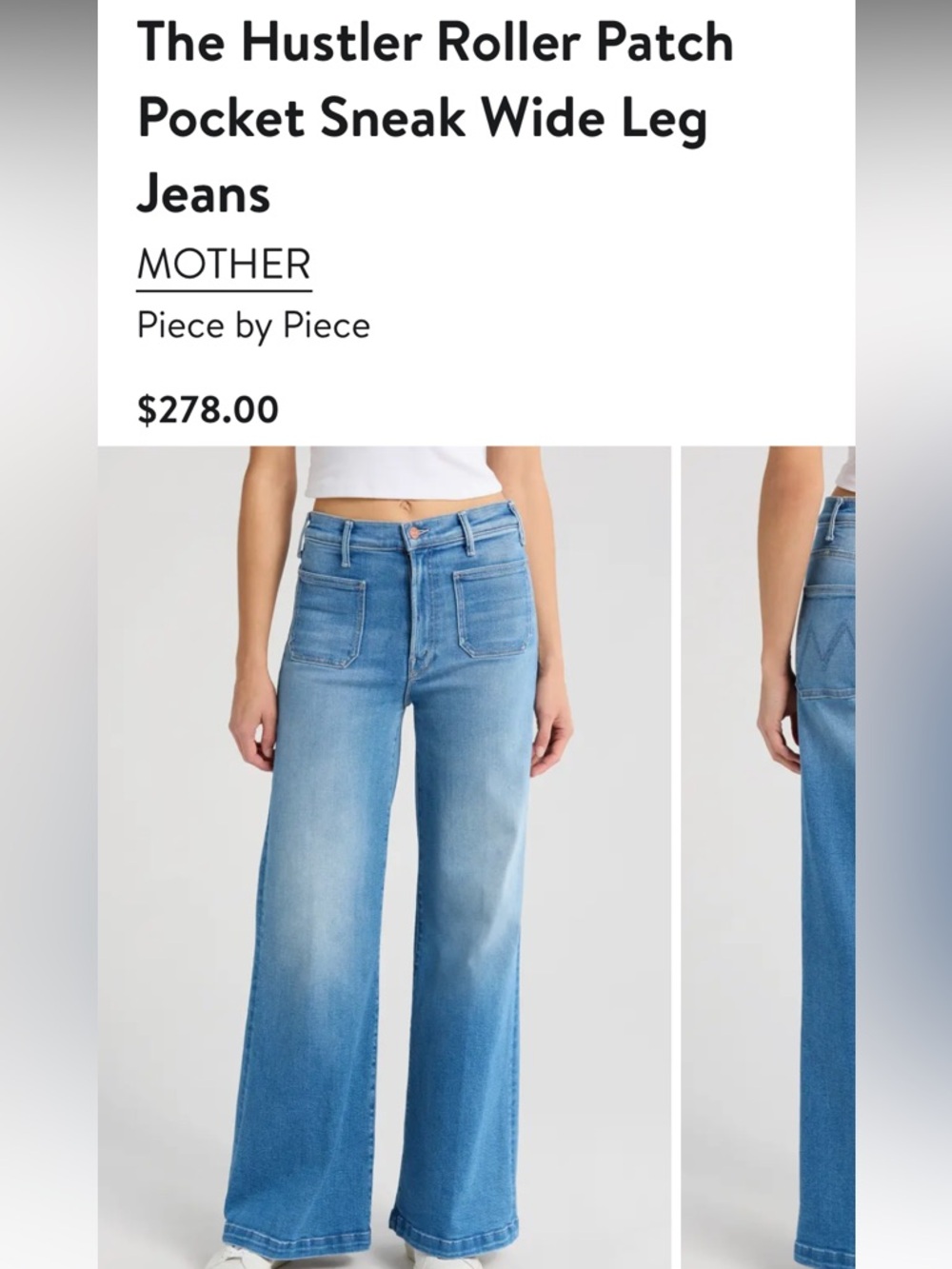 MOTHER Wide Leg Flare Jeans in Light Blue Wash - Picture 16 of 16